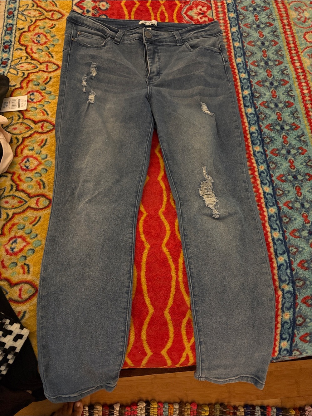 Light Blue Distressed Women’s Boyfriend Jeans